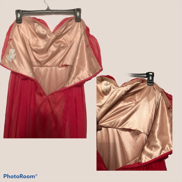 Jessica Simpson Strapless Sweet Heart Cascade Gown - Picture 3 of 4